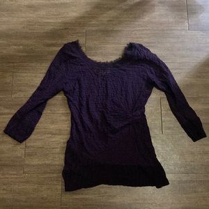 CLOSET CLEAR OUT SALE - Deletta by Anthropologie purple lace blouse size XS